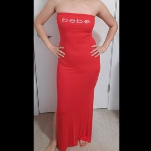 BEBE bodycon tube maxi dress size XS
